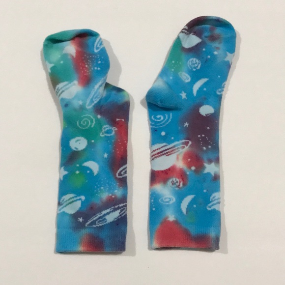 NWT Hand Crafted Outer Space Tie Dye Socks - Picture 2 of 6